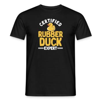 Canard en caoutchouc Canard en caoutchouc - T-shirt homme - noir - Devant - AI Model Male 178 light (178cm)