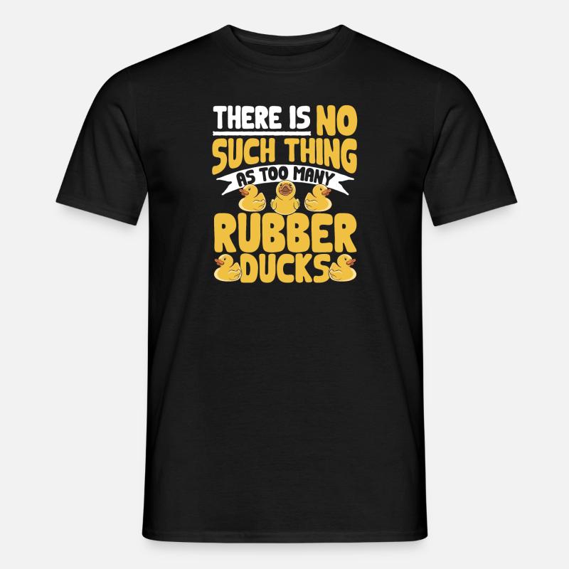 Quietscheentchen Quietscheente Gummiente - Männer T-Shirt - Schwarz