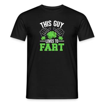 fart farting farting farting - Men's T-Shirt - black - Front - AI Model Male 178 light (178cm)