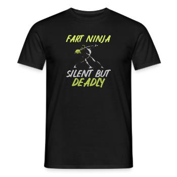 fart farting farting farting - Men's T-Shirt - black - Front - AI Model Male 178 light (178cm)