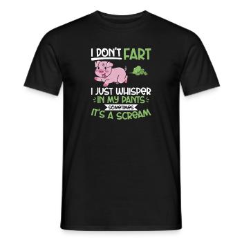 fart farting farting farting - Men's T-Shirt - black - Front - AI Model Male 178 light (178cm)