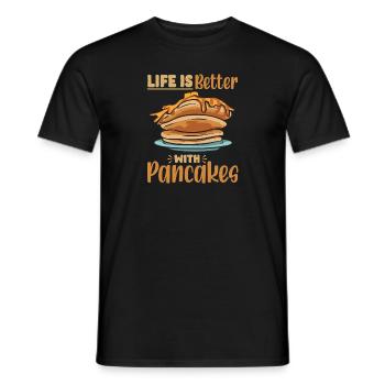 Crêpes Petit-déjeuner Crêpes - T-shirt homme - noir - Devant - AI Model Male 178 light (178cm)