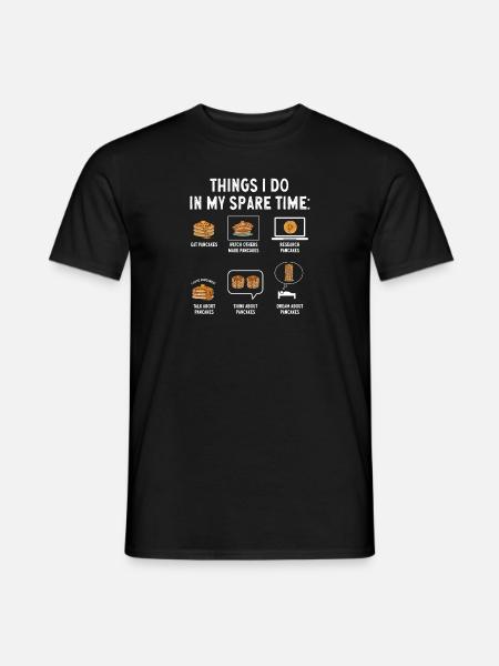 Pancake Frühstück Pfannkuchen - Männer T-Shirt - Schwarz