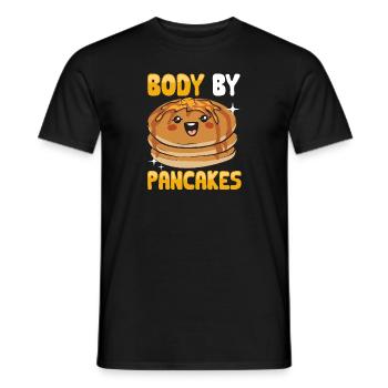 Pancake Breakfast Pancakes - Men's T-Shirt - black - Front - AI Model Male 178 light (178cm)