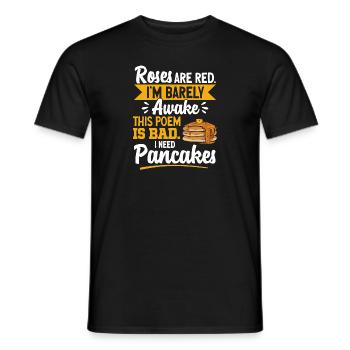 Pancake Breakfast Pancakes - Men's T-Shirt - black - Front - AI Model Male 178 light (178cm)