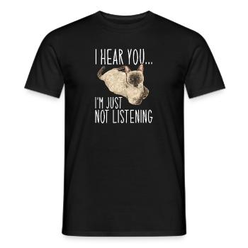 Siamese Cat Siamese Cat - Men's T-Shirt - black - Front - AI Model Male 178 light (178cm)