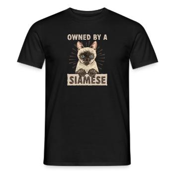 Siamese Cat Siamese Cat - Men's T-Shirt - black - Front - AI Model Male 178 light (178cm)