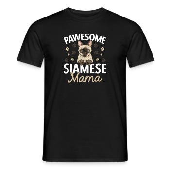 Siamese Cat Siamese Cat - Men's T-Shirt - black - Front - AI Model Male 178 light (178cm)