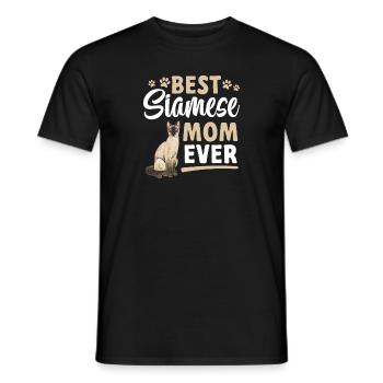 Siamese Cat Siamese Cat - Men's T-Shirt - black - Front - AI Model Male 178 light (178cm)