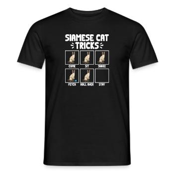 Siamese Cat Siamese Cat - Men's T-Shirt - black - Front - AI Model Male 178 light (178cm)