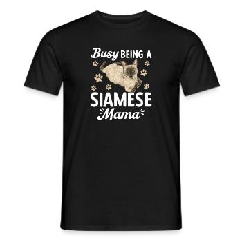 Siamese Cat Siamese Cat - Men's T-Shirt - black - Front - AI Model Male 178 light (178cm)