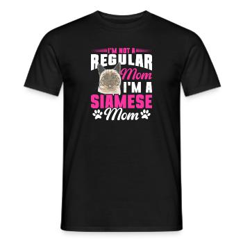 Siamese Cat Siamese Cat - Men's T-Shirt - black - Front - AI Model Male 178 light (178cm)