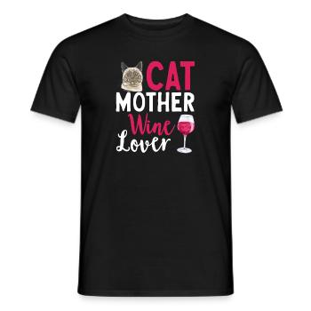 Siamese Cat Siamese Cat - Men's T-Shirt - black - Front - AI Model Male 178 light (178cm)