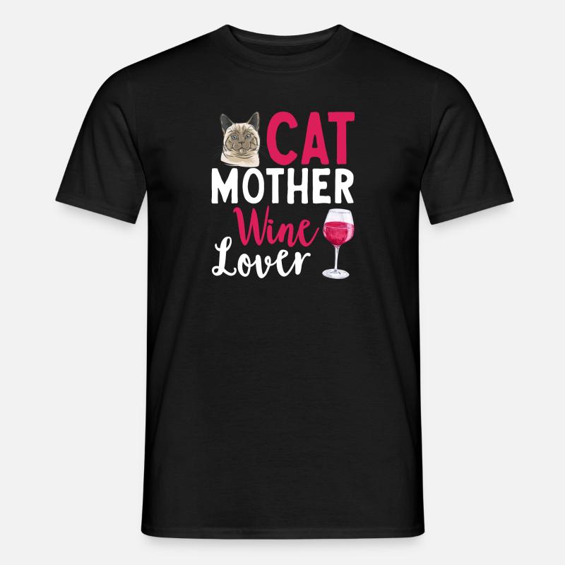 Siamkatze Katze Siamese - Männer T-Shirt - Schwarz