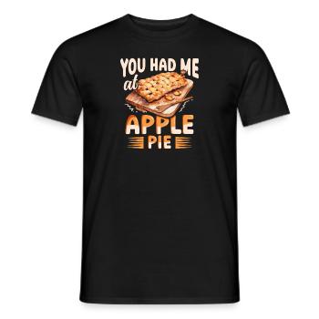 Vous m’avez eu à la tarte aux pommes Thanksgiving applepie - T-shirt homme - noir - Devant - AI Model Male 178 light (178cm)