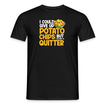 Lustige Kartoffelchips Liebhaber und Kartoffelsnacks qoute - Männer T-Shirt - Schwarz - Vorne - AI Model Male 178 light (178cm)