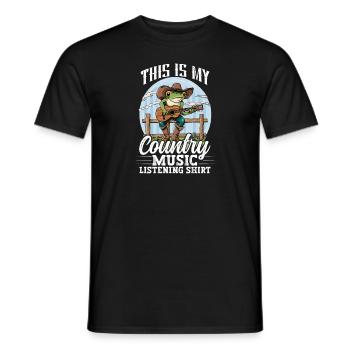 Country music lover this is my country music - Men's T-Shirt - black - Front - AI Model Male 178 light (178cm)