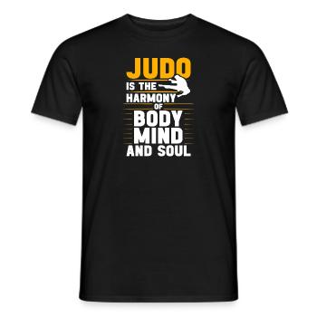 Judo-Zitat für Judoka und Kampfsport - Männer T-Shirt - Schwarz - Vorne - AI Model Male 178 light (178cm)