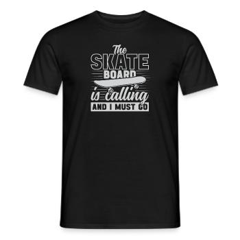 Skateboarden das Skateboard heißt lustig - Männer T-Shirt - Schwarz - Vorne - AI Model Male 178 light (178cm)
