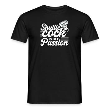 Joueur de badminton volant ma passion - T-shirt homme - noir - Devant - AI Model Male 178 light (178cm)