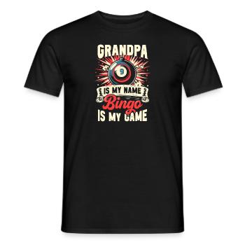 Joueur de bingo interrogez-moi sur la conception du bingo chanceux - T-shirt homme - noir - Devant - AI Model Male 178 light (178cm)