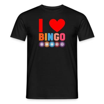Joueur de bingo interrogez-moi sur la conception du bingo chanceux - T-shirt homme - noir - Devant - AI Model Male 178 light (178cm)