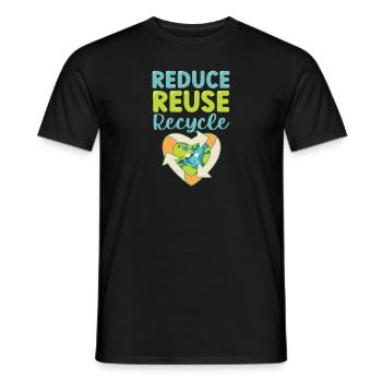 Tag der Erde Tag der Reduzierung, Wiederverwendung, Recyceln, Umwelt - Männer T-Shirt - Schwarz - Vorne - AI Model Male 178 light (178cm)