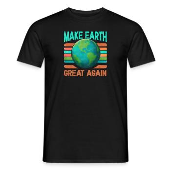 Jour de la Terre 22 avril : rendre sa grandeur à la terre - T-shirt homme - noir - Devant - AI Model Male 178 light (178cm)