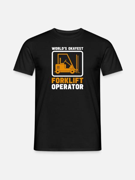 Forklift operator funny forklift driver design - Men's T-Shirt - black