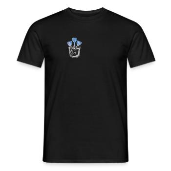 Dartpfeile in aufgemalter Brusttasche - Lustiges D - Männer T-Shirt - Schwarz - Vorne - AI Model Male 178 light (178cm)