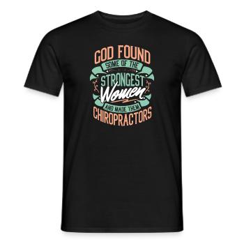 Starke Frau Chiropraktiker Beruf Geschenkidee - Männer T-Shirt - Schwarz - Vorne - AI Model Male 178 light (178cm)