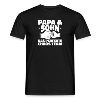 Papa und Sohn das perfekte Chaos Team - Männer T-Shirt - Schwarz - Vorne - AI Model Male 178 light (178cm)