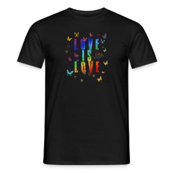 Lovi is Love LGBTQ - Men's T-Shirt - black - Front - AI Model Male 178 light (178cm)