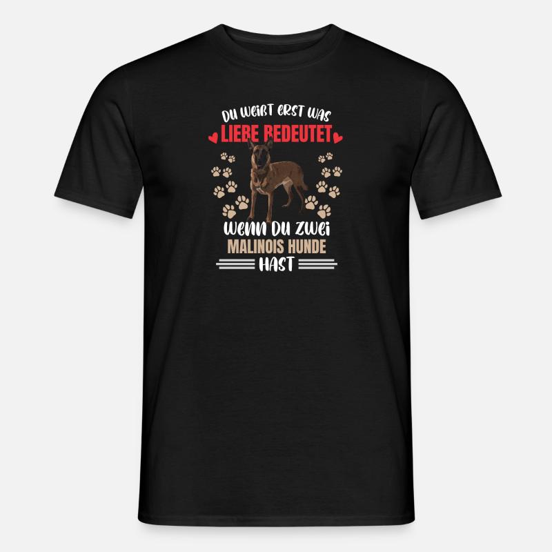Echte Malinois Liebe - Männer T-Shirt - Schwarz