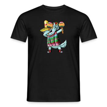 Cinco de Mayo Dabbing Axolotl Mexikanischer Sombrero Dab - Männer T-Shirt - Schwarz - Vorne - AI Model Male 178 light (178cm)