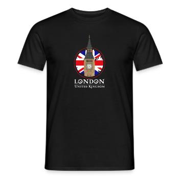 London - Männer T-Shirt - Schwarz - Vorne - AI Model Male 178 light (178cm)