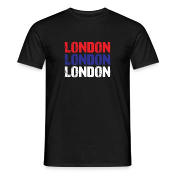 London - Männer T-Shirt - Schwarz - Vorne - AI Model Male 178 light (178cm)