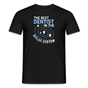 The Best Dentist In The Molar System T-Shirt - Men's T-Shirt - black - Front - AI Model Male 178 light (178cm)