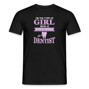 Je suis le type de fille drôle de dentiste T-Shirt - T-shirt homme - noir - Devant - AI Model Male 178 light (178cm)