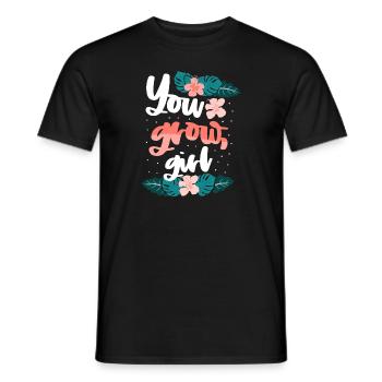 Lustige Gartenarbeit, die Sie wachsen Mädchen Pflanze Liebhaber verrückt - Männer T-Shirt - Schwarz - Vorne - AI Model Male 178 light (178cm)