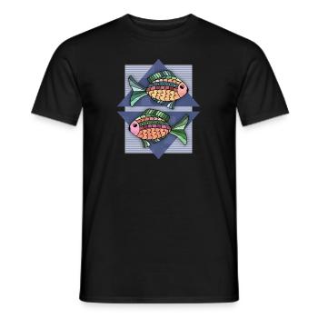 Poissons - T-shirt homme - noir - Devant - AI Model Male 178 light (178cm)