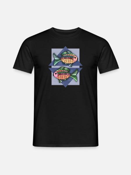 Poissons - T-shirt homme - noir