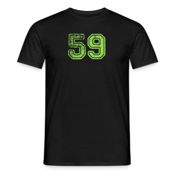 pedeset devet green number - Männer T-Shirt - Schwarz - Vorne - AI Model Male 178 light (178cm)
