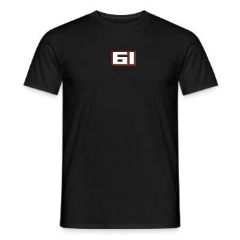 szescdziesiat jeden - Männer T-Shirt - Schwarz - Vorne - AI Model Male 178 light (178cm)