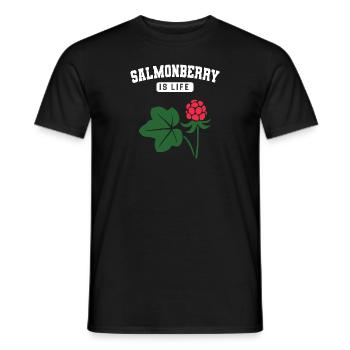 salmonberry is life - Männer T-Shirt - Schwarz - Vorne - AI Model Male 178 light (178cm)