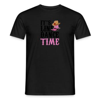 C’est line dance Time Line Dancing Country Music - T-shirt homme - noir - Devant - AI Model Male 178 light (178cm)