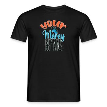 Retro Your Mercy Remains Boho Positive Religious C - Men's T-Shirt - black - Front - AI Model Male 178 light (178cm)