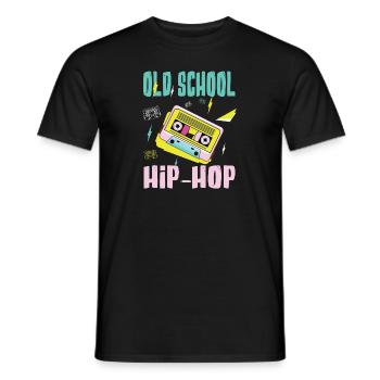 Retro Old School Hip Hop 80s 90s Graffiti Cassette - Männer T-Shirt - Schwarz - Vorne - AI Model Male 178 light (178cm)