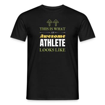 Athlète - T-shirt homme - noir - Devant - AI Model Male 178 light (178cm)