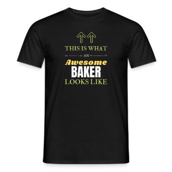 Baker - Men's T-Shirt - black - Front - AI Model Male 178 light (178cm)